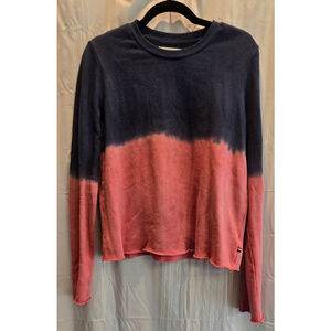 Sol Angeles Anthropologie Ombre Sweatshirt Raw Edge